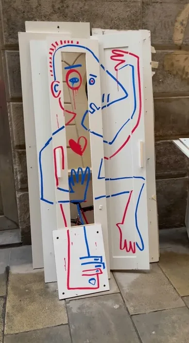  – street art in Barcelona: scene from the Art Is Trash video by Francisco de Pájaro