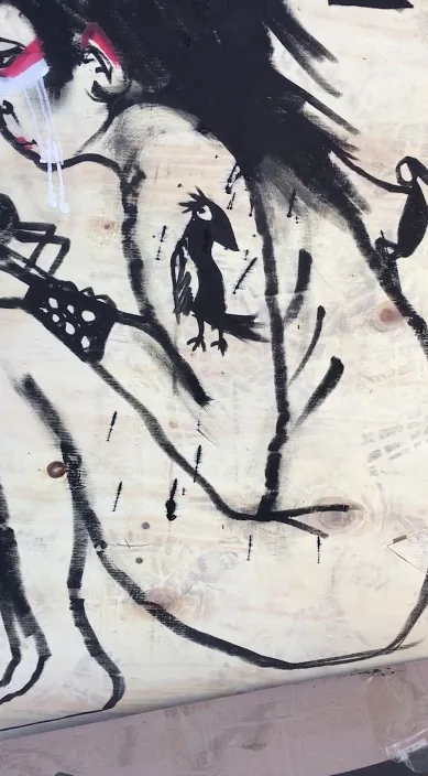 – street art in Barcelona: scene from the Art Is Trash video by Francisco de Pájaro
