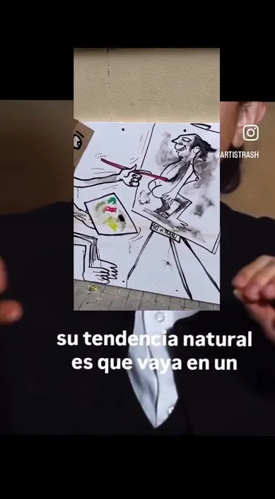 ARTISTA, JAMÁS TE REBAJES #arteurbano #franciscodepajaro #art Artista, jamás te rebajes – street art in Barcelona: scene from the Art Is Trash video by Francisco de Pájaro