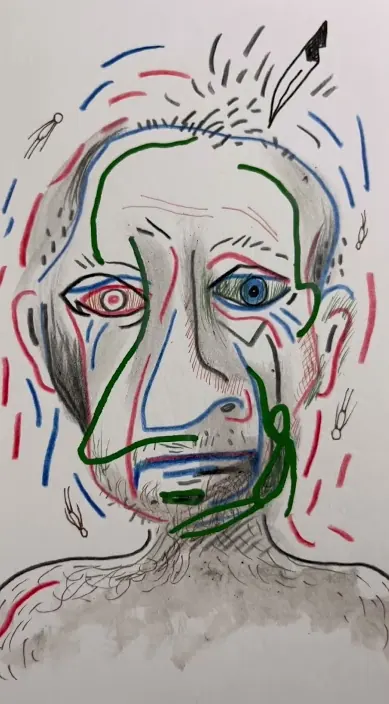 AUTORRETRATO #franciscodepajaro #art #arteurbano Autorretrato – street art in Barcelona: scene from the Art Is Trash video by Francisco de Pájaro