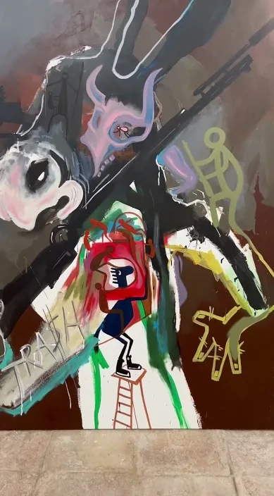 BURRO www. es – street art in Barcelona: scene from the Art Is Trash video by Francisco de Pájaro
