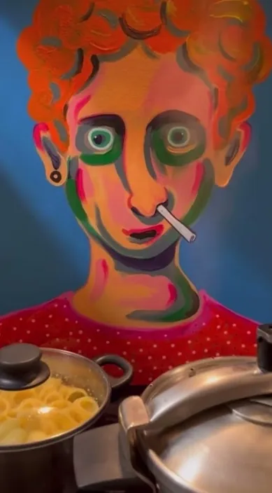 Cocina trash. www. es – street art in Barcelona: scene from the Art Is Trash video by Francisco de Pájaro