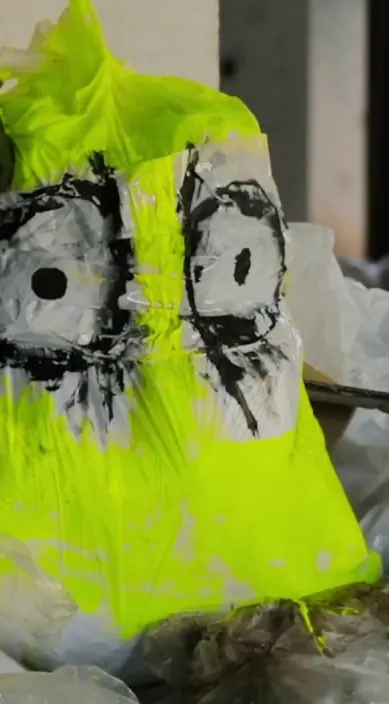 Art isTrash Converse Converse – street art in Barcelona: scene from the Art Is Trash video by Francisco de Pájaro