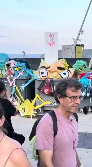Cruilla Festival BCN – street art: scene from the Art Is Trash video by Francisco de Pájaro