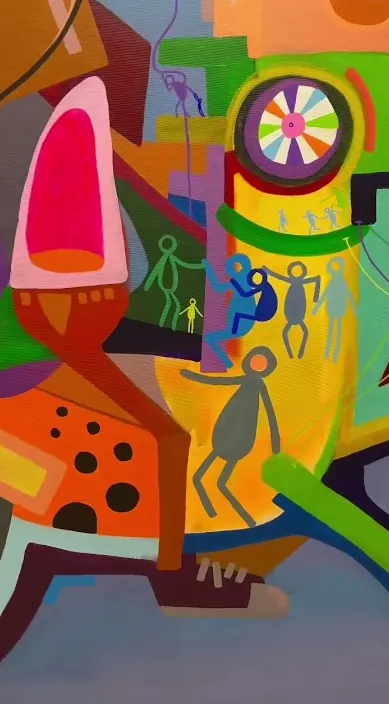 Cyber es – street art: scene from the Art Is Trash video by Francisco de Pájaro