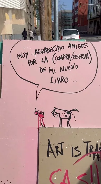 Dashbook.es – street art in Barcelona: scene from the Art Is Trash video by Francisco de Pájaro