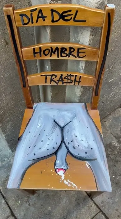 Día del hombre. www. es – street art in Barcelona: scene from the Art Is Trash video by Francisco de Pájaro