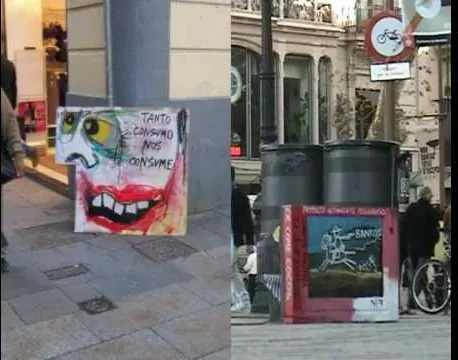 Art is Trash - El Arte es Basura BARCELONA 2009 El Arte es Basura BARCELONA 2009 – street art: scene from the Art Is Trash video by Francisco de Pájaro