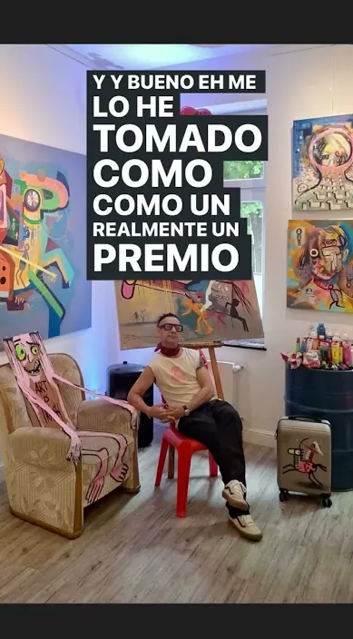 Interview in a gallery – street art Barcelona by Art Is Trash Interview with Francisco de Pájaro in a gallery full of his paintings, Barcelona, Art Is Trash