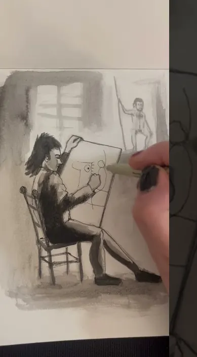 Escuela de dibujo – street art in Barcelona: scene from the Art Is Trash video by Francisco de Pájaro