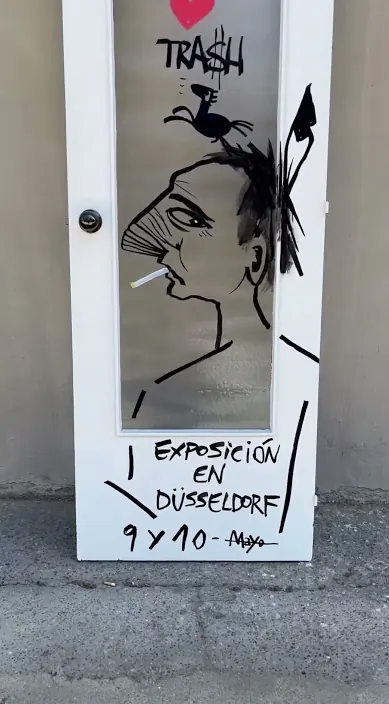 Exposición – street art in Barcelona: scene from the Art Is Trash video by Francisco de Pájaro