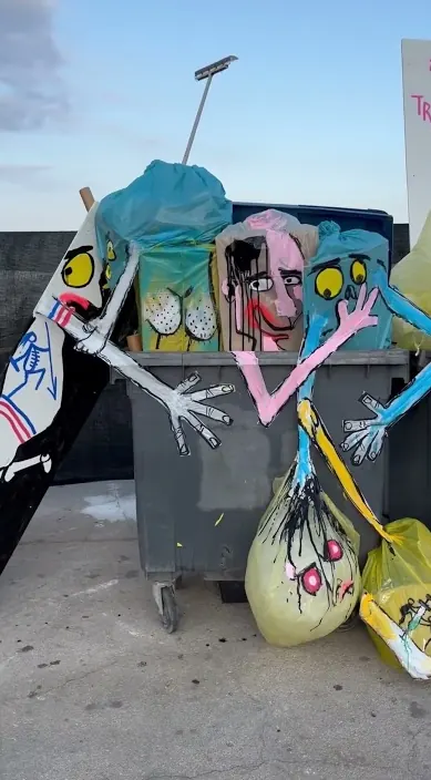Festival cruilla BCN – street art: scene from the Art Is Trash video by Francisco de Pájaro