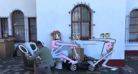 GALWAY (Ireland) 2016 – street art in Barcelona: scene from the Art Is Trash video by Francisco de Pájaro