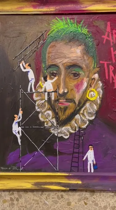 La greca. es – street art in Barcelona: scene from the Art Is Trash video by Francisco de Pájaro