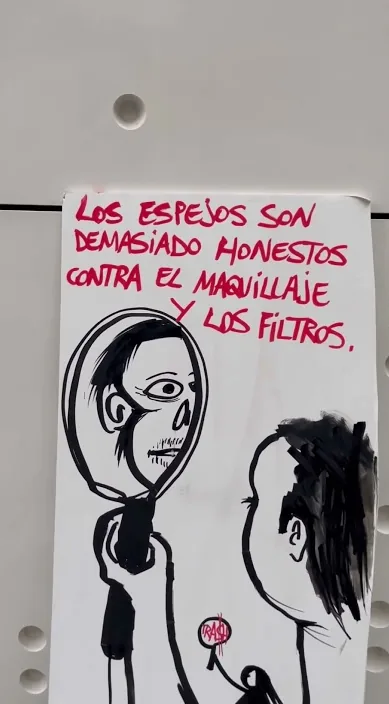 La honestidad – street art in Barcelona: scene from the Art Is Trash video by Francisco de Pájaro