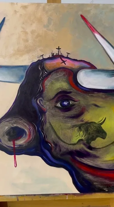 Las doce acaban de dar – street art in Barcelona: scene from the Art Is Trash video by Francisco de Pájaro