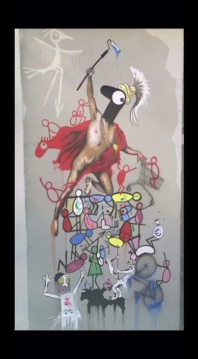MURAL EN ITALIA 👉artistrash.es #artistrash #arteurbano #streetart #franciscodepajaro #art Mural en italia es – street art: scene from the Art Is Trash video by Francisco de Pájaro