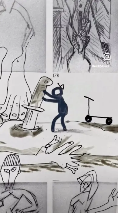 PINTANDO CON PICASSO #art #franciscodepajaro #arteurbano #arte Pintando con picasso – street art in Barcelona: scene from the Art Is Trash video by Francisco de Pájaro