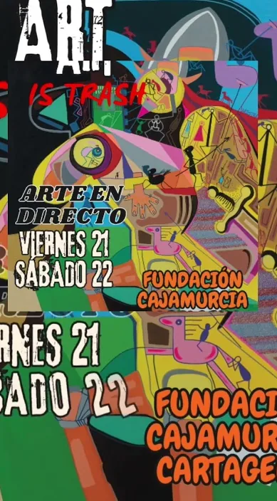 Pintura en vivo en cartagena – street art in Barcelona: scene from the Art Is Trash video by Francisco de Pájaro