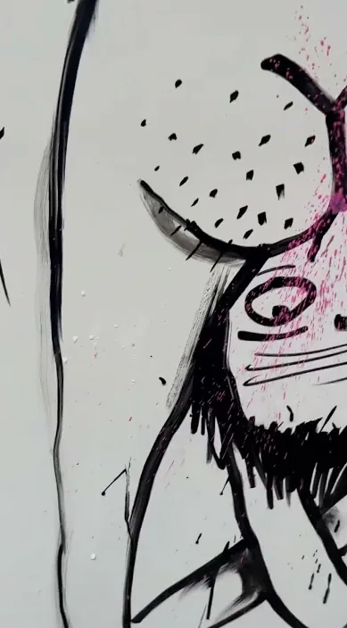 Quiérete – street art in Barcelona: scene from the Art Is Trash video by Francisco de Pájaro