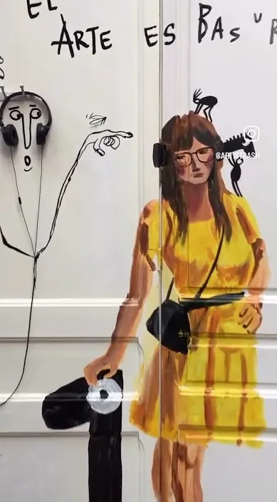 RETRATO DE HANNAH BERE #franciscodepajaro #art #arteurbano #trashart Retrato de hannah bere – street art in Barcelona: scene from the Art Is Trash video by Francisco de Pájaro