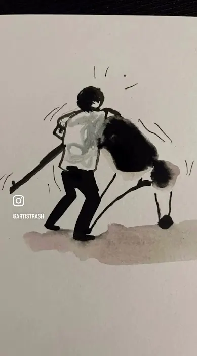 SÍDNEY #franciscodepajaro #arteurbano #art Sídney – street art in Barcelona: scene from the Art Is Trash video by Francisco de Pájaro