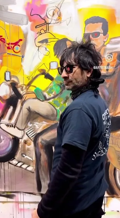 Terminator www – street art in Barcelona: scene from the Art Is Trash video by Francisco de Pájaro