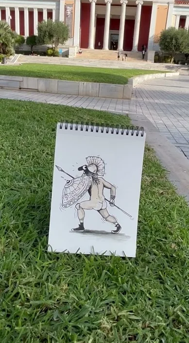 TROYA www. es – street art in Barcelona: scene from the Art Is Trash video by Francisco de Pájaro