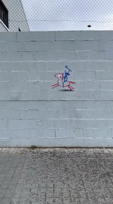 www. es – street art: scene from the Art Is Trash video by Francisco de Pájaro