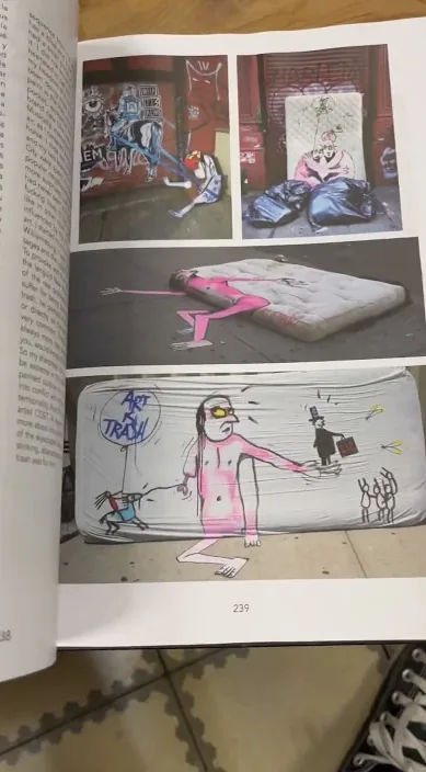 www. es – street art: scene from the Art Is Trash video by Francisco de Pájaro
